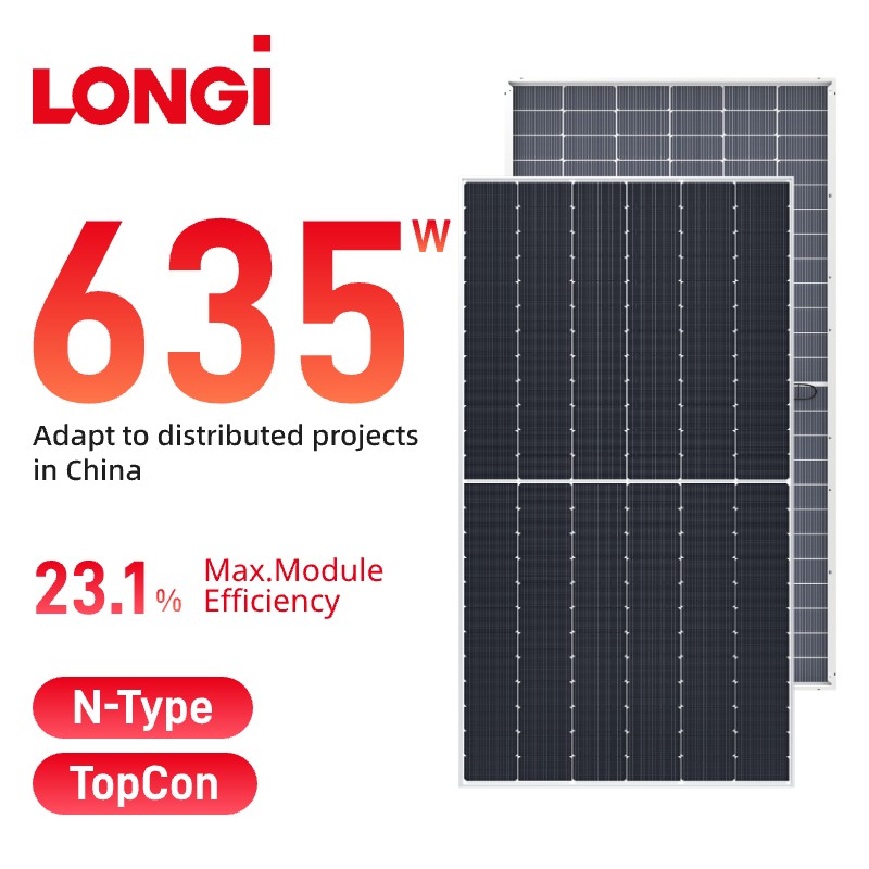 LONGi Hi-MO7 Çift Yüzlü 615-645w LR5-78HGD Güneş Paneli