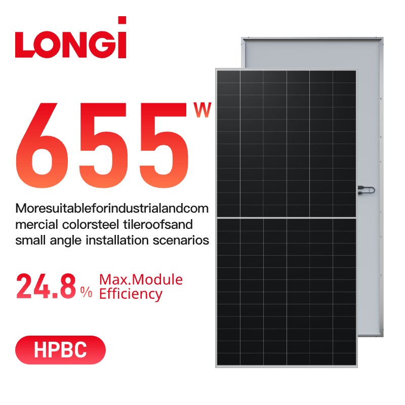 LONGi Himo X10 Monofacial 640-670w LR7-72HVHF Güneş Paneli