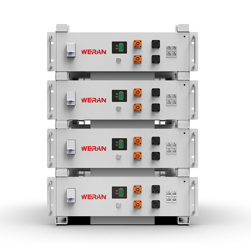 WERAN WRL-48100RW 51,2V 100Ah LiFePO4 Raf Pil (5,12kWh) – 8000 Döngü, CAN/RS485, İstiflenebilir Ev ESS
