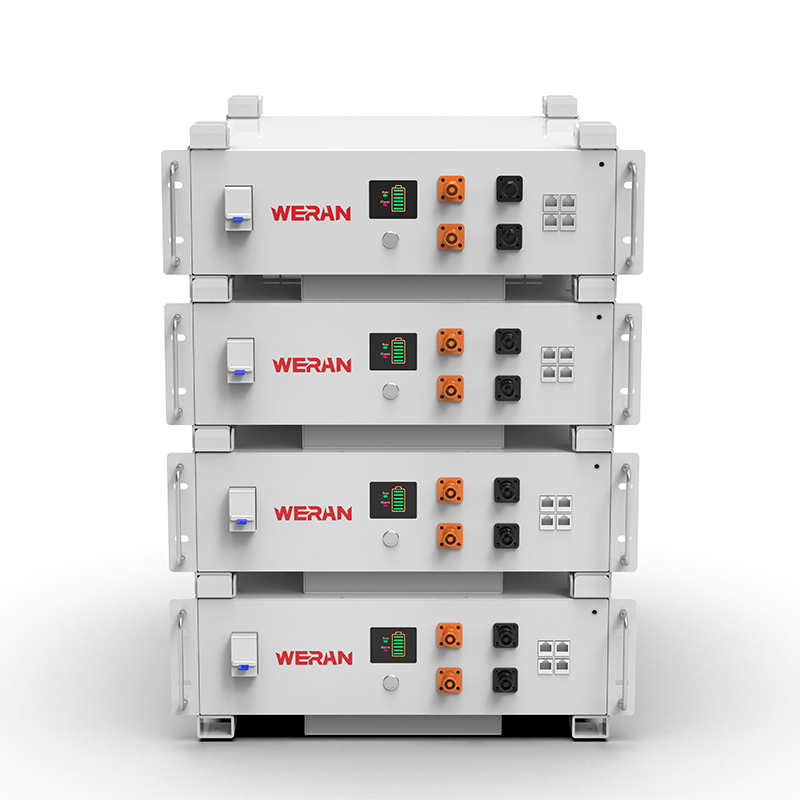 WERAN WRL-48100RW 51,2V 100Ah LiFePO4 Raf Pil (5,12kWh) – 8000 Döngü, CAN/RS485, İstiflenebilir Ev ESS