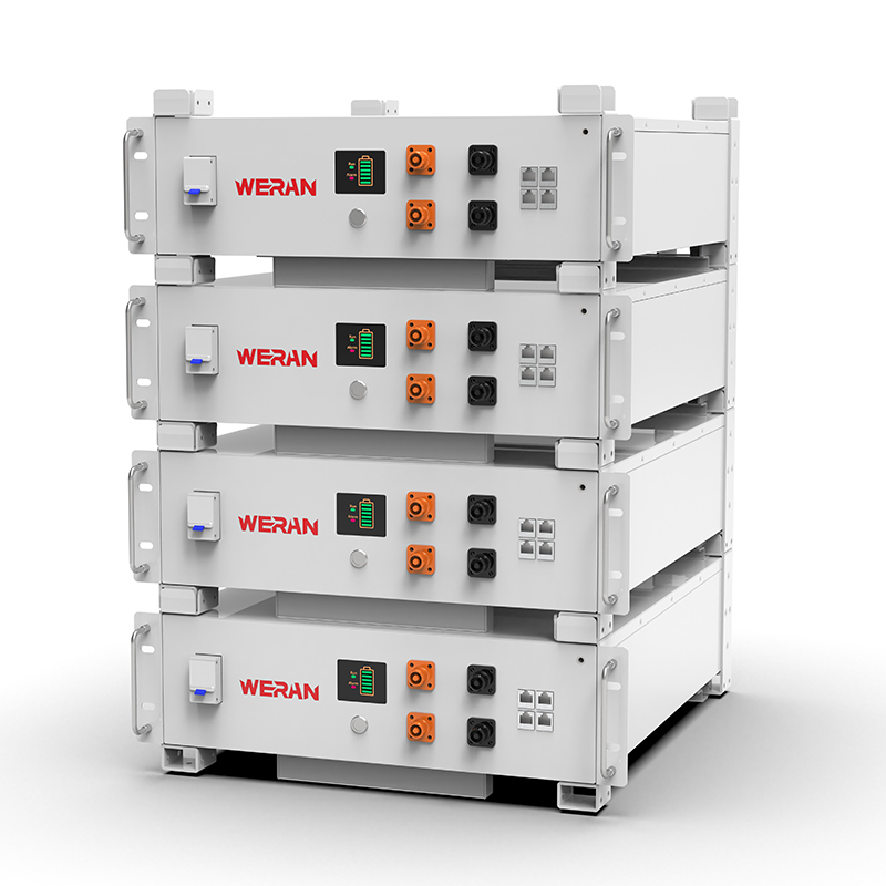WERAN WRL-48100RW 51,2V 100Ah LiFePO4 Raf Pil (5,12kWh) – 8000 Döngü, CAN/RS485, İstiflenebilir Ev ESS