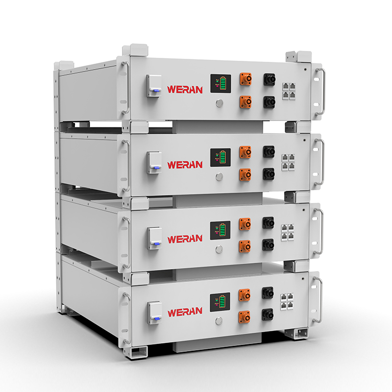 WERAN WRL-48100RW 51,2V 100Ah LiFePO4 Raf Pil (5,12kWh) – 8000 Döngü, CAN/RS485, İstiflenebilir Ev ESS