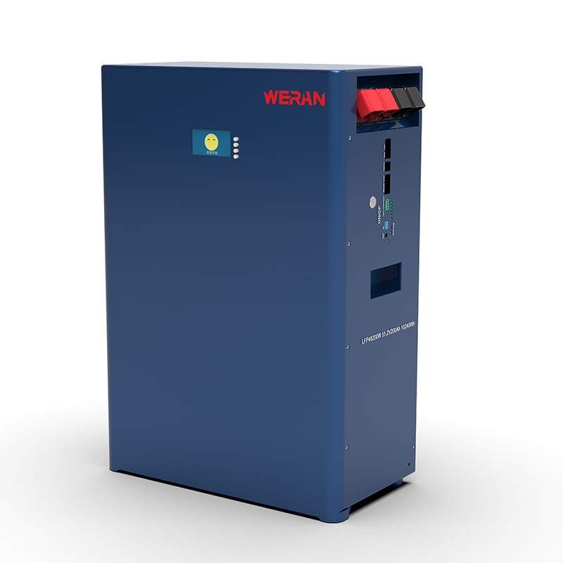 WERAN WRL-48100WB 51,2V 100Ah Duvara Monte LiFePO4 Pil (5,12kWh) – IP65, 6000 Döngü, Dış Mekan Ev Güneş Enerjisi Depolaması
