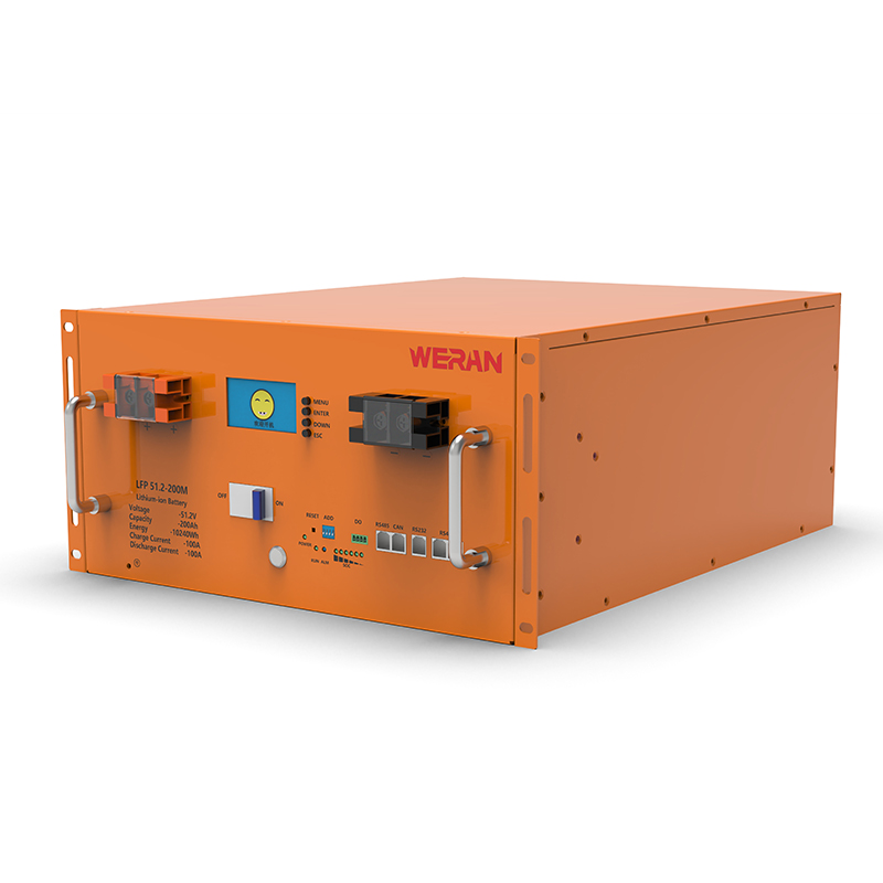 WERAN WRL-48200RO 51.2V 200Ah LiFePO4 Raf Pil (10.24kWh) – 8000 Döngü, Yüksek Akım, Modüler Güneş Enerjisi Depolama