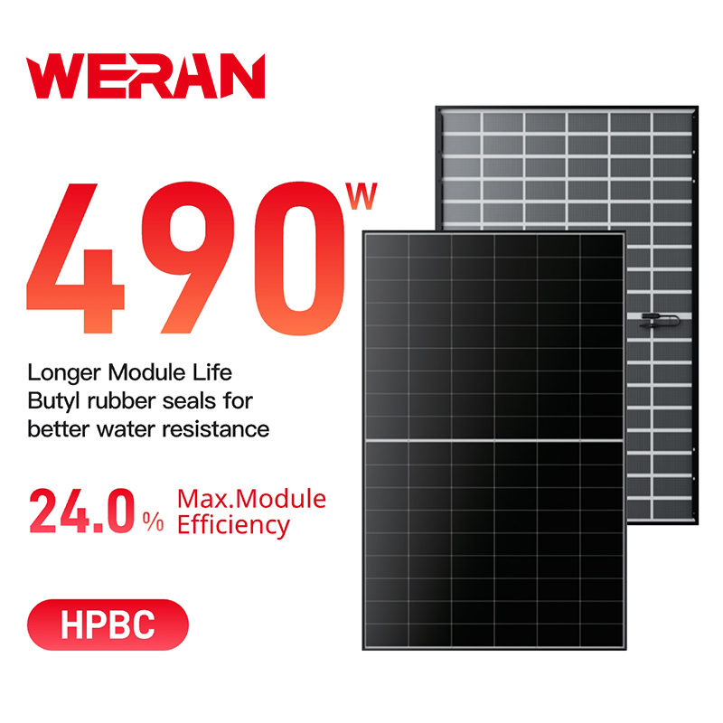 WERAN EcoLife 480-490W Çift Cam BC Güneş Paneli LR7-54HJD İleri Teknoloji Konut PV Modülü