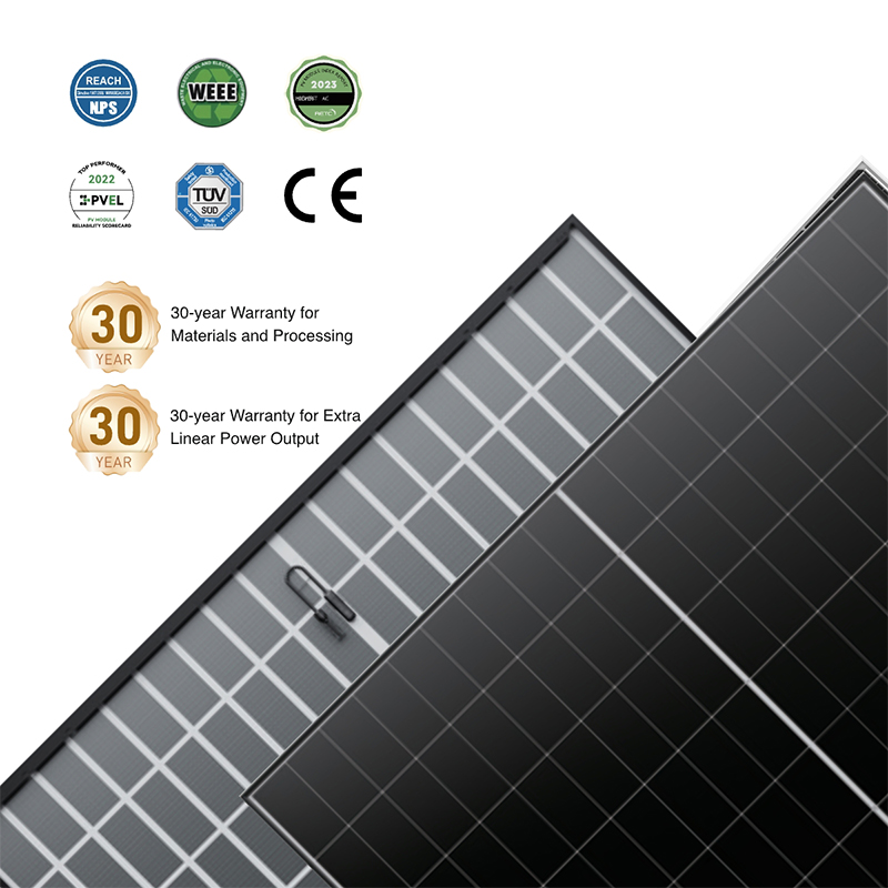 WERAN EcoLife 480-490W Çift Cam BC Güneş Paneli LR7-54HJD İleri Teknoloji Konut PV Modülü