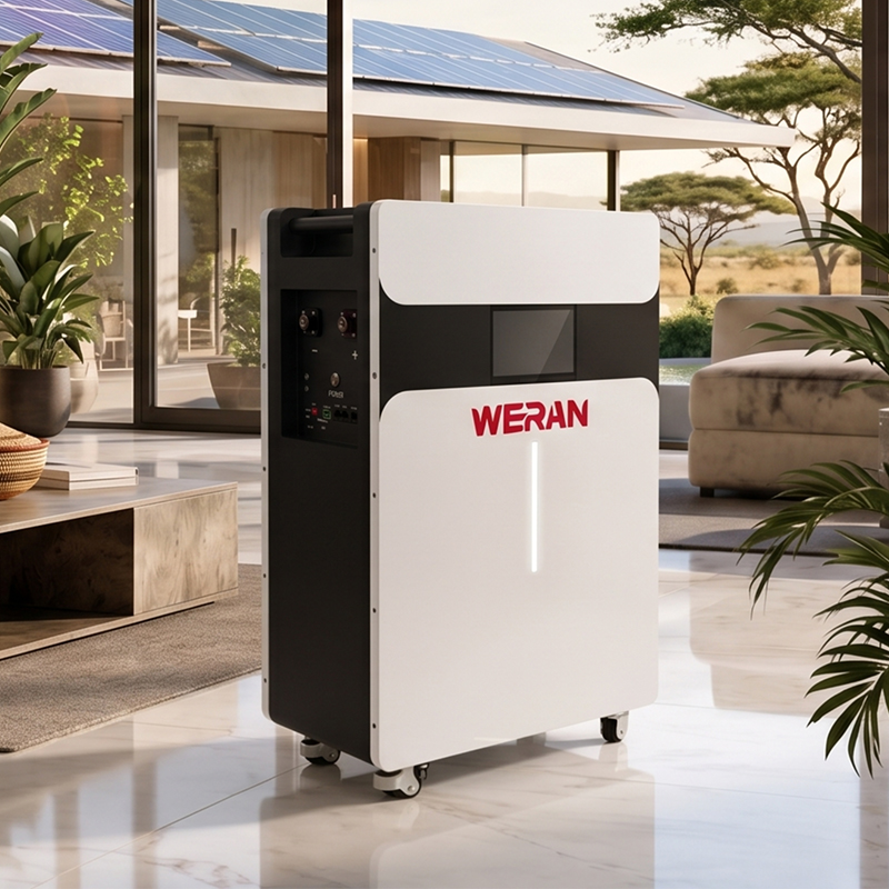 WERAN 51.2V 314Ah 16kWh Ev Enerji Depolama için Silindir Tipi LiFePO4 Pil Paketi