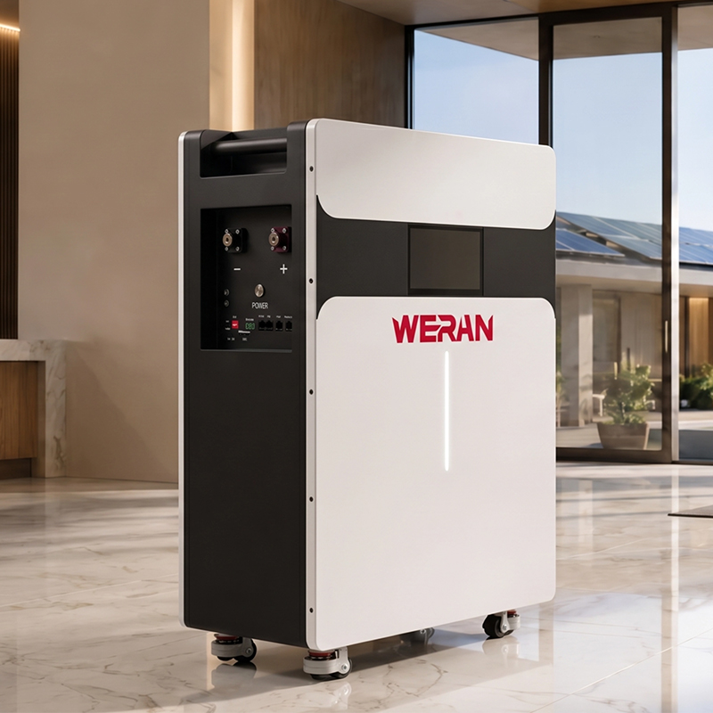 WERAN 51.2V 314Ah 16kWh Ev Enerji Depolama için Silindir Tipi LiFePO4 Pil Paketi